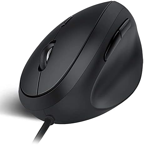 Wired Ergonomic Mouse, Optical Vertical Mouse with 3 Adjustable 800/1200/1600, 6 Buttons USB Computer Mouse