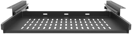 Sliding Under Desk Laptop Mount Shelf with Air Vents, 16" W