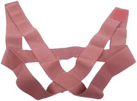 Invisible Posture Corrector with Adjustable Shoulder Straps, Breathable Nylon Spandex, Ergonomic Back Support for Men and Women(pink)