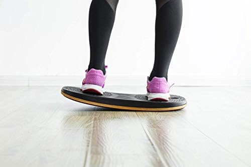 Balance Board for Standing Desks | Bentwood Frame with Comfortable Padding makes the perfect Anti Fatigue Mat or Floor Comfort Mat at your Stand Up Desk (Black, 20" Wide)