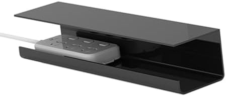 Under Desk Cable Management, Cable Management Tray Clamp Mount Organizer Wire Tray for Home Office Standing Desk (Black)