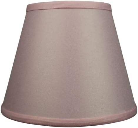 FenchelShades.com Lampshade 6" Top Diameter x 10" Bottom Diameter x 8" Slant Height 6x10x8" with Spider Attachment Diameter 0.4 Inch for Lamps with a Harp (Shimmer - Crystal Pink)