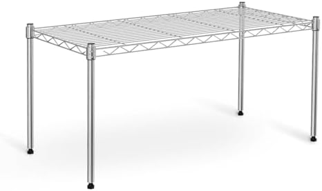 Simple Deluxe 1-Tier Shelving Units, 29.92" W x 13.78" D x 14.96" H Steel Wire Rack Storage Shelving Organizer, Chrome