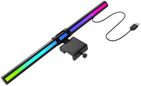 Low Glare Asymmetrical LED Desk Lamp with Flexible Clamp Design 36cm Light for Screen Top Mount and Eye Computer Screen Light