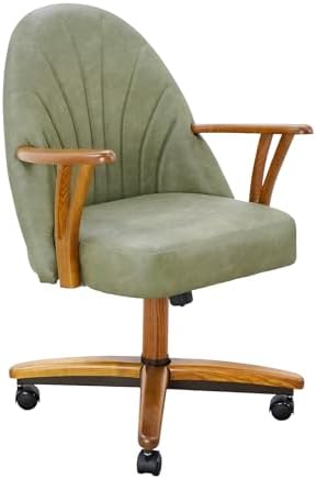 Chromcraft Bailey PU Leather Swivel-Tilt Caster Chair -Chestnut-Pine-1pc