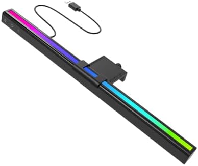 Low Glare Asymmetrical LED Desk Lamp with Flexible Clamp Design 36cm Light for Screen Top Mount and Eye Computer Screen Light
