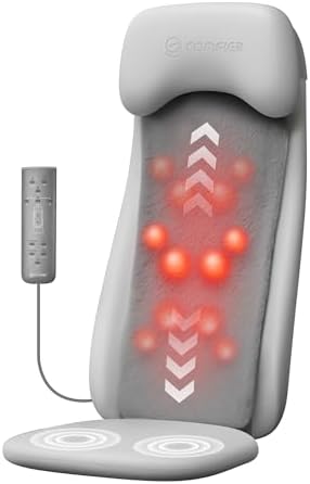 COMFIER Shiatsu Back Massager with Heat, Deep Tissue Kneading Chair Massager with Vibration, 2D/3D Shiatsu Massage Seat Cushion, Full Back Massage Chair Pad