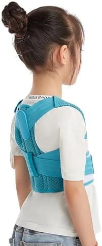 Back Brace Posture Corrector Kid Teenagers,Adjustable Upper Back Straightener Lumbar Support Belt for Hunchback Correction Pain Relief,Breathable Spine Support Brace Spine Corrector
