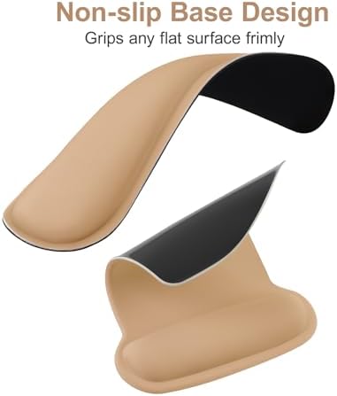 MOSISO Wrist Rest Support for Mouse Pad & Keyboard Set, Mocha