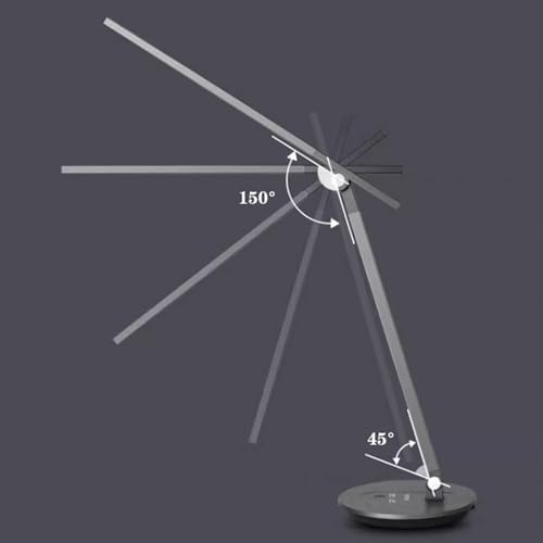 Eye-Care Study Lamp, LED Desk Lamp, Eye Protection Table Lamp with 15 Lighting Modes, Touch/Memory Function, Dimmable Reading Lamp Task Lamp for Home Office (Gray),LED Table Lamp