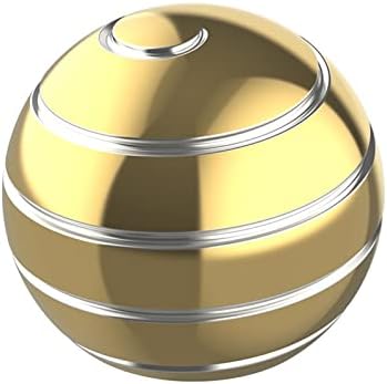 Kinetic Spinning Desk Toy Metal Fidgets ADHD 1.54in Gold Silver