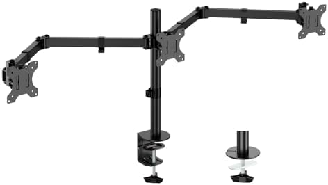 UPGRAVITY Triple Monitor Desk Mount Fits 3 Screens up to 27 inch