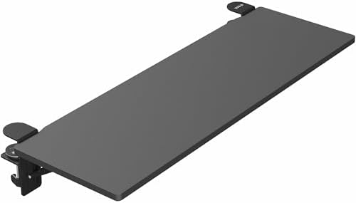 VIVO Black Clamp-on 36 x 12 in Desk Extender, DESK-EXT36