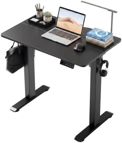 Claiks Electric Standing Desk 32x19 Inch Adjustable Desk, Black
