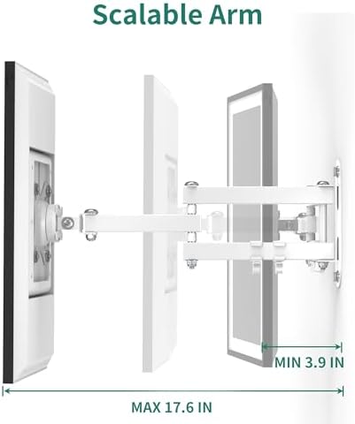 PlusAcc Wall Mount for Show 15 & 13-27 Inch Monitors TVs, Adjustable Shelf