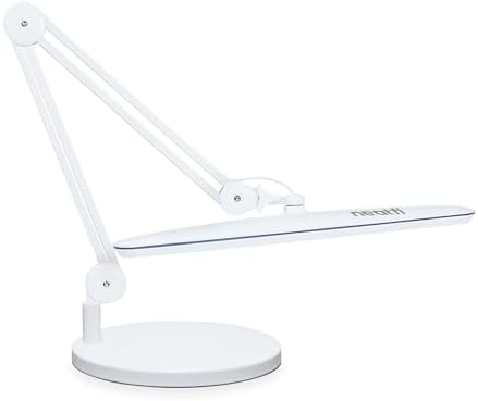 Neatfi 2200LM 24W LED Desk Lamp w/Base, Non-CCT 23-Inch Wide Head (White)