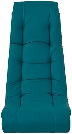 FDP Tufted Floor Rocker for Kids, Teens and Adults Comfortable, Ergonomic Chair for Reading, Playing Video Games, or Watching TV - Teal, 10488-TL