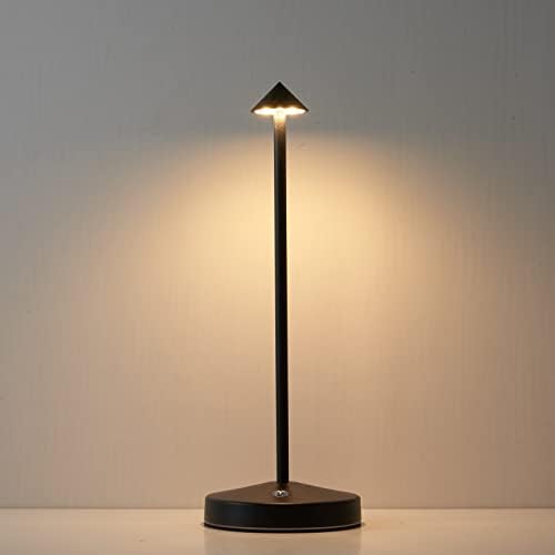 Cordless Table Lamps,Rechargeable Led Touch Bar Lamp, Portable Battery Desk Lamp,2 Level Brightness Dimmable Night Light,Minimalist Design, for Living Room/Restaurant/Couple Dinner/(Black)