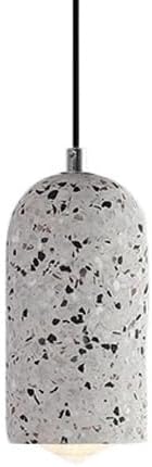 Concrete Industrial Style Light,E27 Base Single-Head Chandelier,Creative Colored Cement Little Hanging Lamp,Front Desk Ckitchen Island Decorative Lighting Fixtures/White