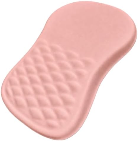 Ergonomic Mouse Pad with Wrist Rest, Mouse Pad with Memory Foam Massage Support, Non-Slip PU Base, Comfortable Typing Cushion for Home Office Computer Laptop, Pink