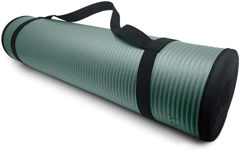 MICRODRY Multi-Purpose Fitness Mat, Cushioned & Non-Slip Foam for Yoga, Pilates, HIIT, Skid-Resistant and Tear-Resistant, 24"x72" with Carry Strap