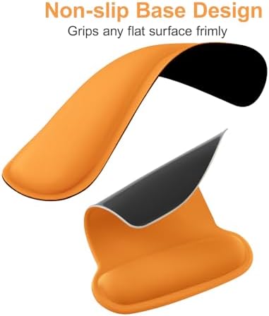 MOSISO Wrist Rest Support for Mouse Pad & Keyboard Set, Orange