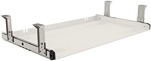 FRMSAET All-Metal 20/24/30 inch Under Desk Keyboard Tray (24 inch, White)