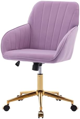 Home Office Desk Chair, Fabric Swivel Task Chair with Golden Base