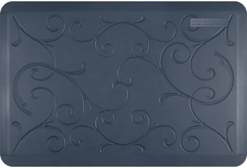 WellnessMats Bella Collection Anti-Fatigue Floor Mat, Polyurethane – Ergonomic Support Pad for Home, Kitchen, Garage, Office Standing Desk – Water Resistant - Made in USA