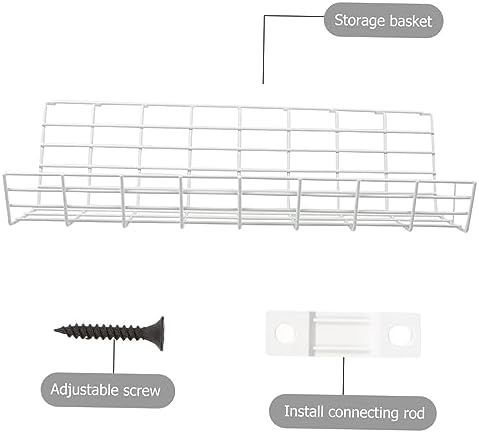 Happyyami Iron Cable Management Cable Organizer Storage Box Under Desk Cord Organizer for Home Office