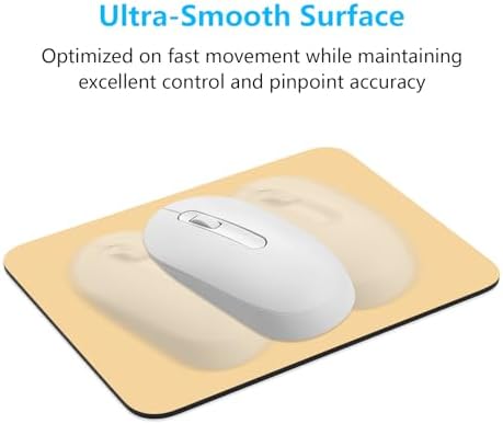 Dapesuom Small Mouse Pad, 6 x 8 Inch Thick Rubber Premium-Textured Non-Slip Portable & Washable Mini Mouse Mat for Women Men Wireless Laptops Keyboard Tray Gaming Computer Office Travel, Navajo White
