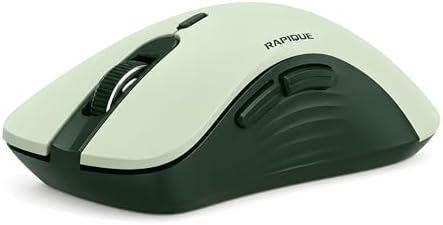 RAPIQUE Bluetooth Wireless Mouse, Dual Bluetooth & 2.4GHz, Avocado Green