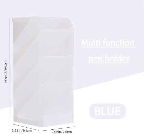Office School Pencil Holder Makeup Brush Holder Durable Sturdy School Desk Supplies (White)
