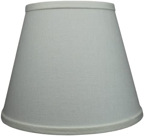 FenchelShades.com Lampshade 6" Top Diameter x 10" Bottom Diameter x 8" Slant Height 6x10x8" with Spider Attachment Diameter 0.4 Inch for Lamps with a Harp (Designer Linen Off White)