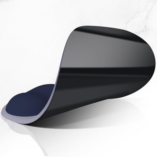 ITNRSIIET Ergonomic Mouse Pad, Cushioned Gel Wrist Rest, Non-Slip Base, Smooth Surface, Cute Multi-Color, 9.5 x 8.2 in, Gray Blue