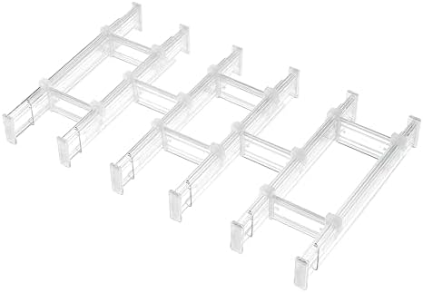 Vtopmart 2.36" Drawer Dividers with Expandable Inserts, 12.8"-22.3", 6 Pack
