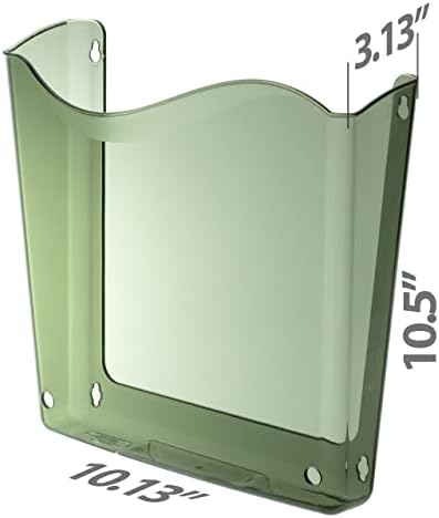 Officemate Vertical Letter Size Wall File, Single File Organizer, Smoke