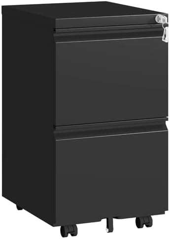 Small File Cabinet for Home Office,Metal Mobile Organizer Letters/Legal/A4