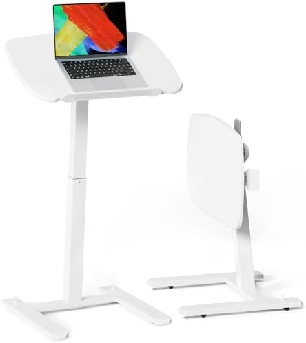 JOY worker Low Height Small Mobile Standing Desk, 90° Foldable Laptop Desk