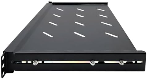 Electriduct 1U Keyboard Tray - Fully Extendable Universal 19" Rack Mount Sliding Shelf for Network Equipment Server Cabinet Enclosure with 3-Rail System and Mounting Hardware - 10.8" Deep
