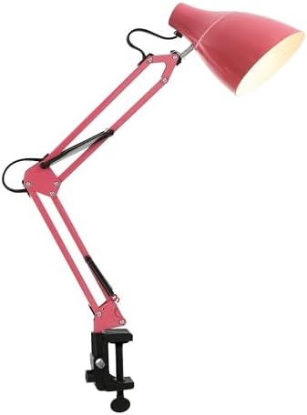 JONATHAN Y Odile 28.5" Metal Adjustable Clamp-On Task Lamp, Pink