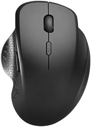 Uiosmuph G09 Bluetooth Wireless Mouse, Rechargeable Ergonomic Mouse - Black