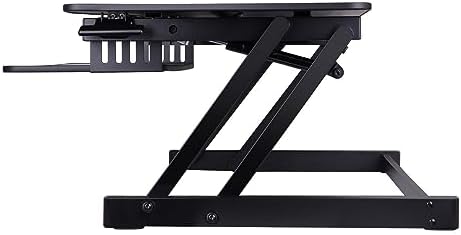 Standing Desk Converter | Largest standing desk for tall people on the market | Wide 38 in Desk Riser Fits 2 Monitors with Sliding Keyboard Tray (Black, 38" Wide)