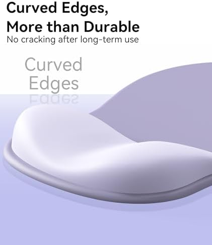 eulps Mouse Pad with Gel Wrist Rest, Ergonomic Comfortable Computer Wrist Support for Laptop, Pain Relief Mousepad with Non-Slip PU Base for Office & Home (02Purple)