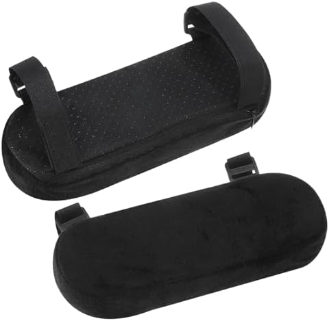 uxcell Memory Foam Chair Armrest Pads,4 Pair Office Chair Arm Cover(Black)