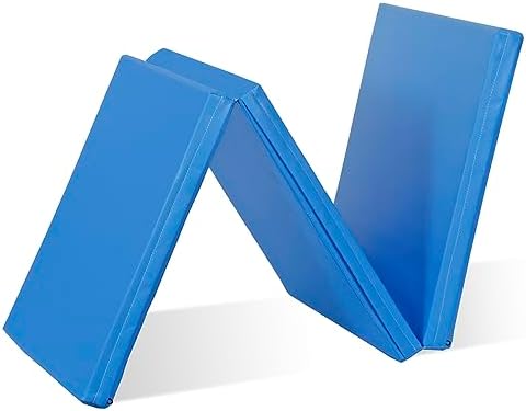 ZENY 2’’ Thick Tri-fold Folding Gym Exercise Mat Extra Thick Gymnastics Mat Tumbling Mat with Carrying Handles for Home Workout, Core Workouts, Stretching, MMA, Yoga