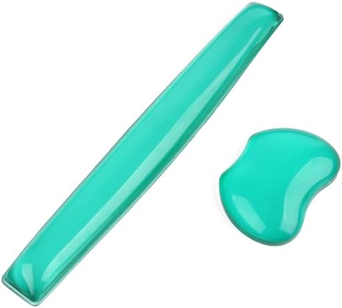 Silicone Gel Keyboard Wrist Rest Set Plus - ABRONDA Keyboard & Mouse Wrist Support Pad Office, Computer, Laptop, Mac - Durable, Comfortable and Pain Relief- Green Set