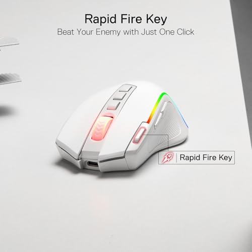 Redragon M612 Wireless RGB Optical Gaming Mouse 8000 DPI Remapping Keys