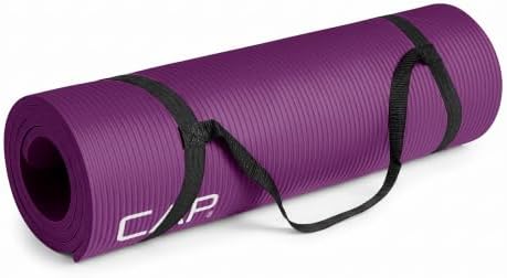 CAP Barbell 1/2-Inch High Density Exercise Yoga Mat with Strap | Multiple Options