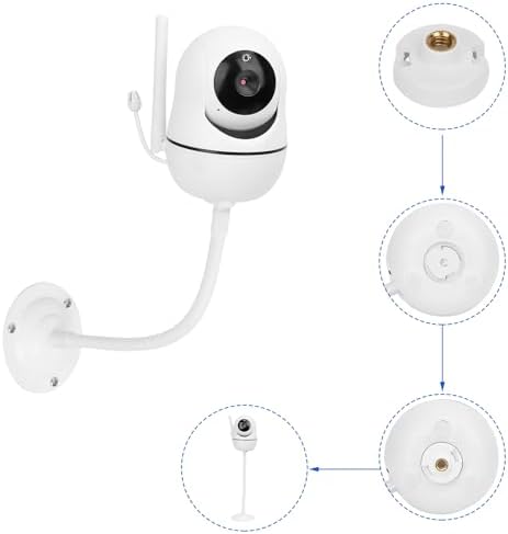 Baby Monitor Wall Mount Holder Compatible with HelloBaby HB65/HB6550/HB6339/HB6558/HB66/HB248,ANMEATE SM935E/SM650,Bonoch,ChildsFarm Baby Monitor,Adjustable Metal Mount,1 Pack,White